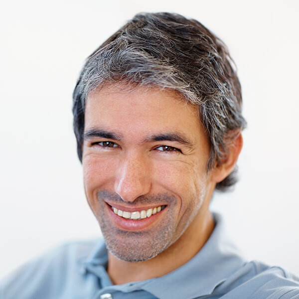 Middle-aged man smiling